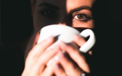 Close-up of a person's calm, focused eye.